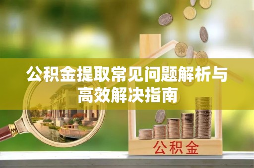 鲁山公积金提取常见问题解析与高效解决指南