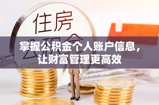 鲁山掌握公积金个人账户信息，让财富管理更高效